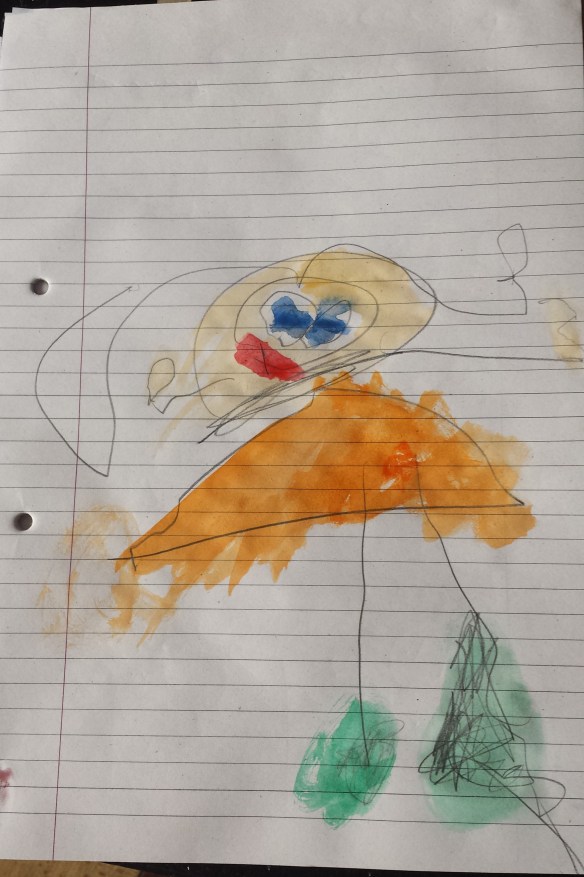 A self portrait by a very talented 3 year old.
